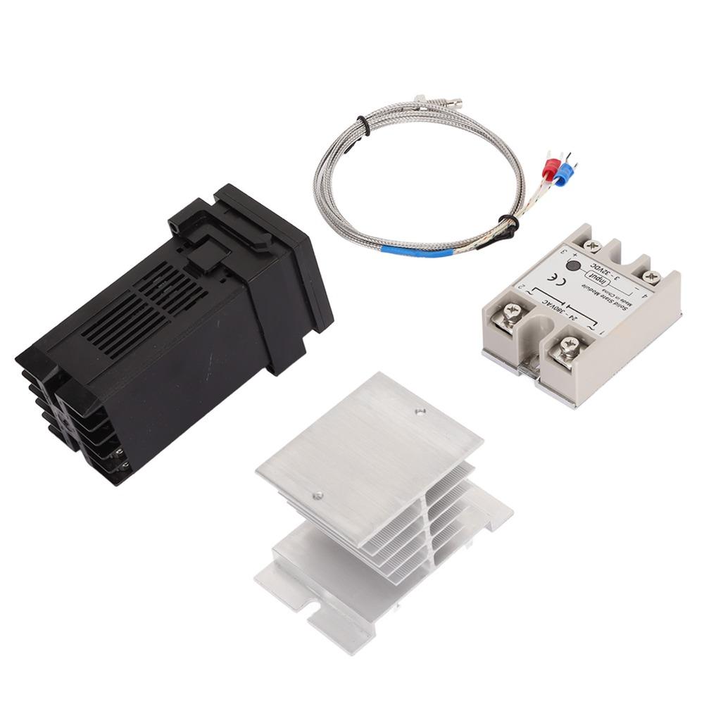 1 Set 25A Temperature Control Set Type K Thermocouple Smart Thermostat Thermostat Kit Oven