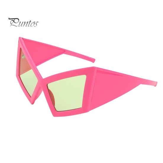 Break-resistant Sunglasses Futuristic Geometric Sunglasses, Edgy Triangle Frame Shades, Trendy UV Eye-catching Protection Sun Glasses for Women Street