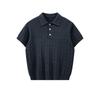 Street Retro Twisted Knitted Short-sleeved POLO Shirt Men's Trendy Brand Loose Couple Premium T-shirt Top Trendy