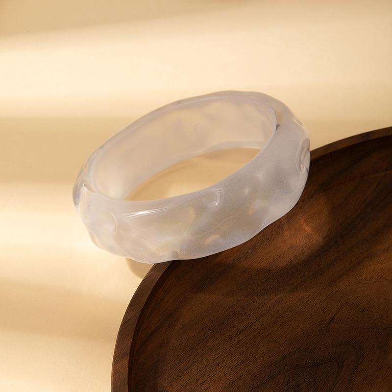 

Браслет из смолы с волнистым узором и мелким глиттером, цветной, с узором «водная рябь», круглый, персонализированные ретро-украшения