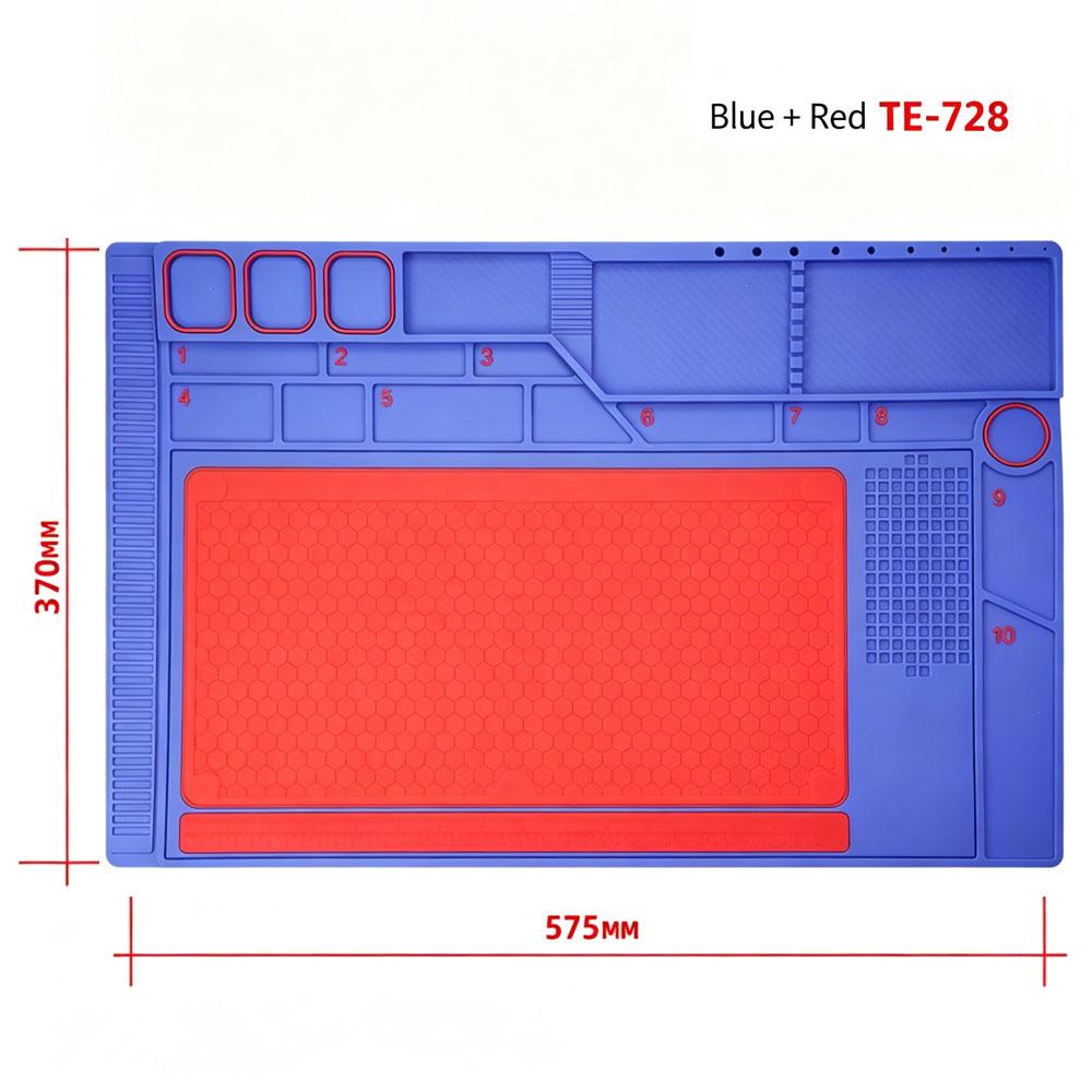 Multifunctional Silicone Repair Mat with Screw Fixing & Tool Storage Groove Welding Pad for Phone Laptop PC Motherboard Repair