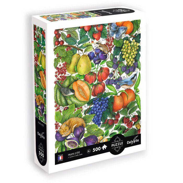 Puzzle - SENTOSPHERE - Calypto - 500 pieces - Les fruits d'été - Toucher soyeux - Des 8 ans
