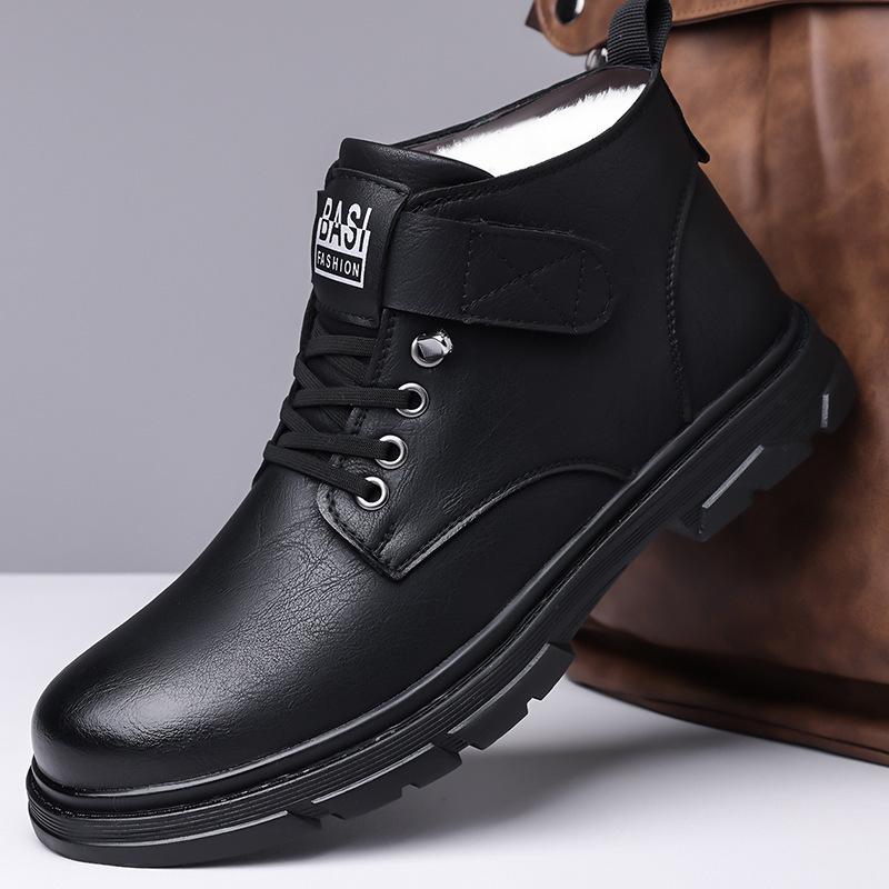 

Men s Cotton High-Top Winter Boots - Plush, Thickened, Waterproof, Cold-Proof, Warm Martin Snow Shoes 38