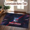 Custom Rug New York Rangers Pattern Print Name Text Soft Non‑Slip Floor Carpet for Home Indoor Decoration