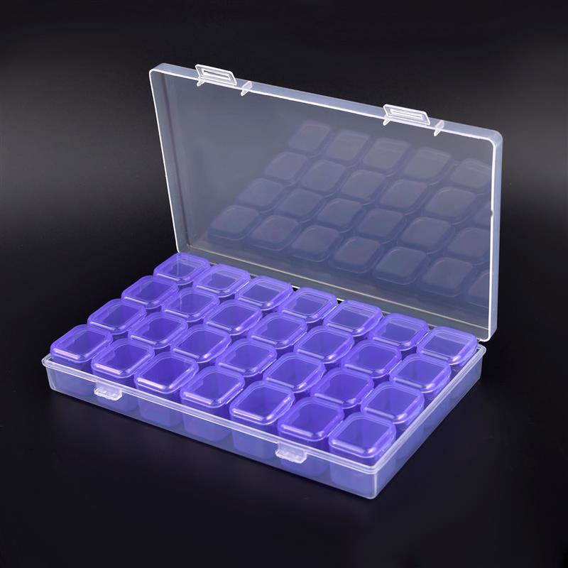 28/56 Grids Plastic Jewelry Storage Box Necklace Earrings Rings Jewelry Packaging Organizer Portable Pill Medicine Storage Box