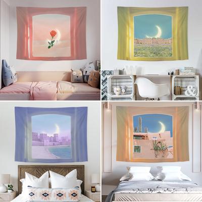 Nordischer Ins-Stil Wandteppich Schlafzimmer Dekoration Malerei Nischenkunst Hintergrundtuch Raumrenovierung Hängestoff Hängemalerei