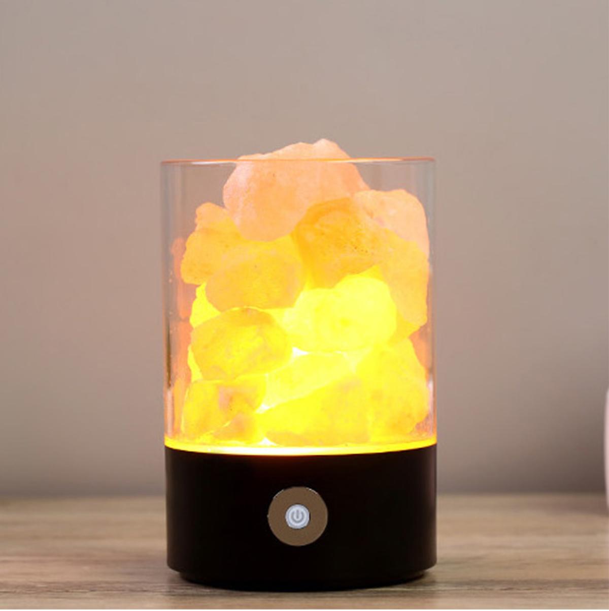 

M2 M4 Гималайская солевая лампа Натуральный свет Внутренний светильник Выключатель Теплый Цветной Камень Для Очистителя Воздуха Камень Очистка Usb