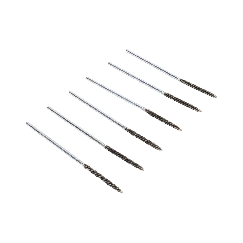 6pcs 5mm Diameter Stainless Steel Tube Cleaner Brush Wire Brush for Mold Nozzle Pipe Hole Cleaning