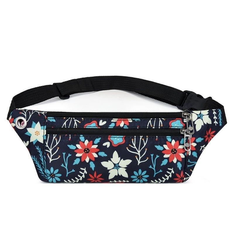 Waterproof Printed Waist Bag Women Multifunctional Wear-resistant Sports Running Close Fitting Mobile Phone Bag Mother's Cashier Bag