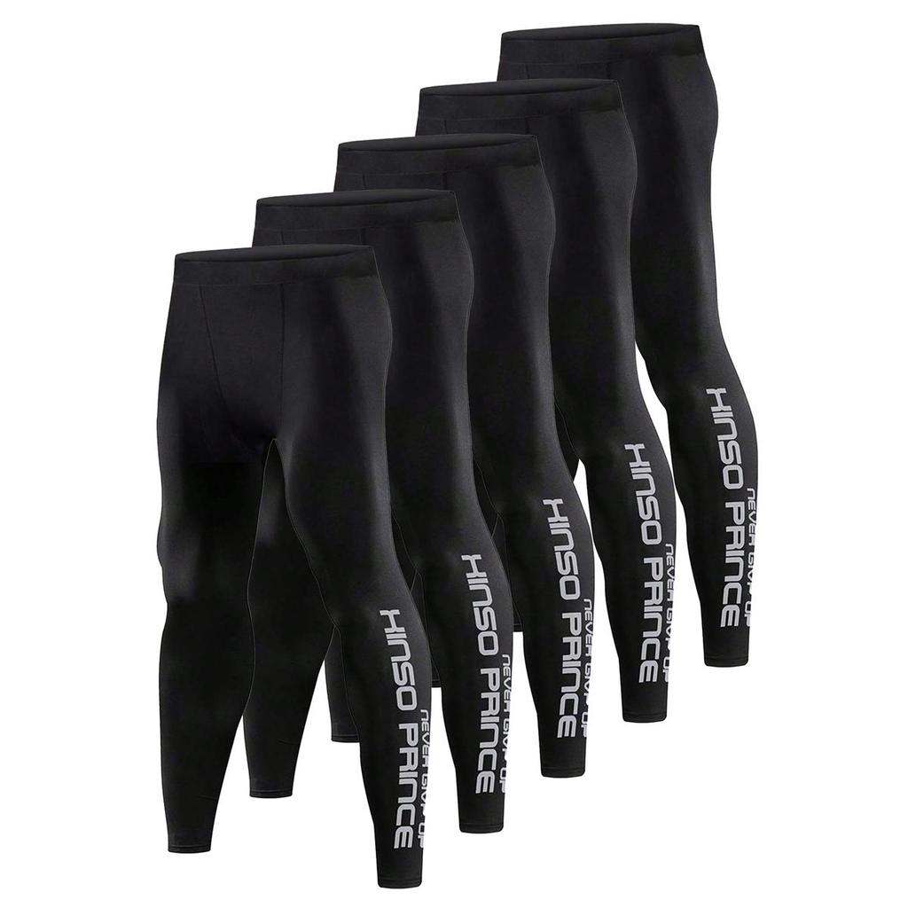 5, 4, 3 , 2 or 1 Pack Men’s Compression Pants Tights Leggings Sports Baselayer Running Athletic Workout Active