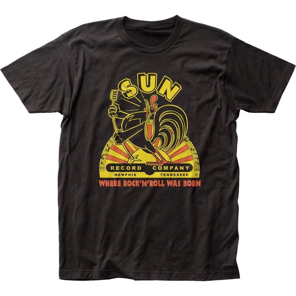 

Sun Records Singing Mens T T-Shirt Music Classic Concert Rock Band Tee New Black L