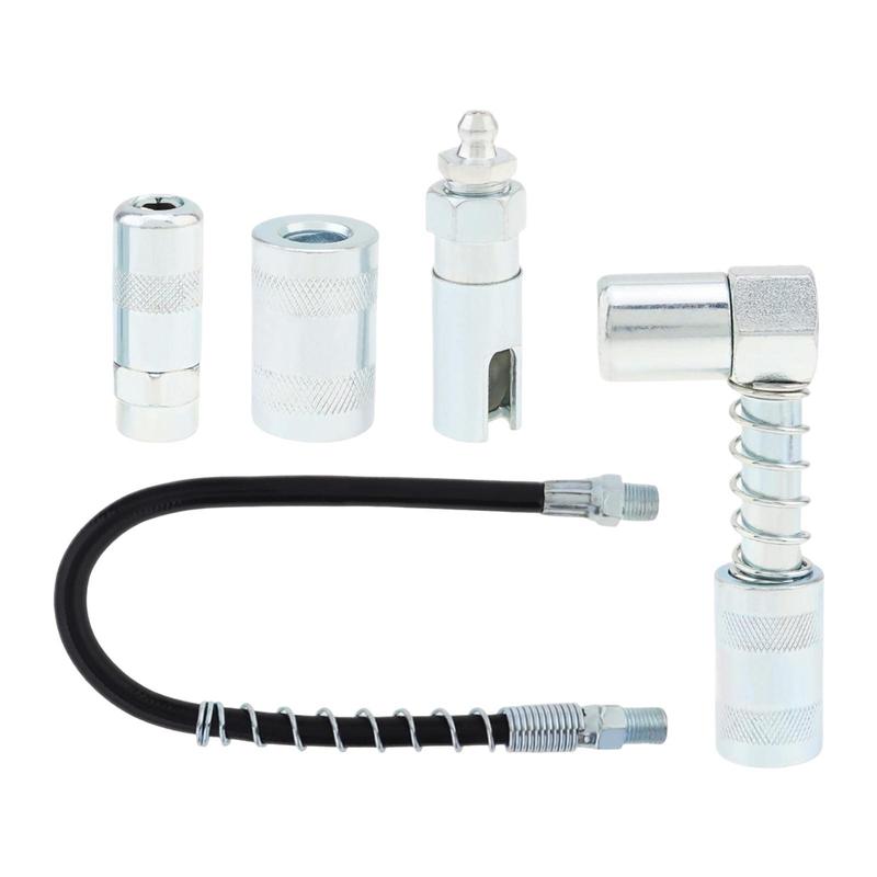 Automotive Grease Coupler Adapter Set Flexible Hose Portable Tools for Vehicle Truck Garage Maintenance