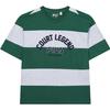 New Casual Loose Striped Spliced Tennis T-Shirt Men Tops Summer-Green F11M339109F-DG