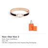 HERMES Mini Clic Chaine D'Ancre Enamel Bangles Unisex Rose Gold/Black H209000FO01