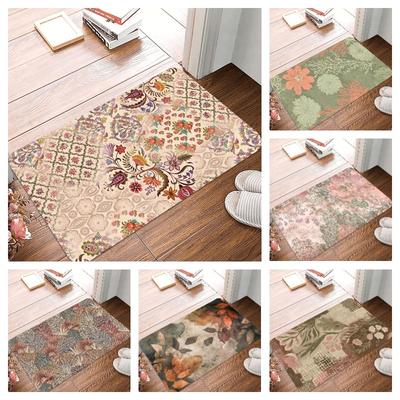 Bohemian Style Printing Non-Slip Small Rug Waterproof Easy To Clean Floor Mat for Indoor Outdoor Use Durable Home Decor Fashion