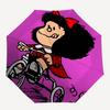 Mafalda, Bicycle Automatic Opening and Closing, 8 Rib Structure Portable Umbrella, Suitable for Men and Women In All Seasons  Perfect Gift F