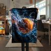 Ball Games Print Flannel Blanket, High Quality Comfortable for All Seasons, Home Decor, Warmth and Comfort, Perfect for Christmas Gifts