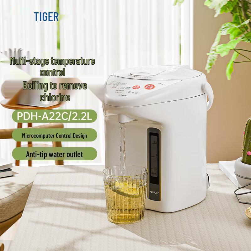 Tiger Smart Electric Kettle with 3-Stage Keep Warm, 2.2L