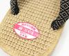 Hemp Hemp Geta Sandals with Cowhide Soles and a Kikubishi Pattern The Straps Are Japanese Shoe [ASAKUSA] 100% Men's (Super Comfortable!) Inden-style.