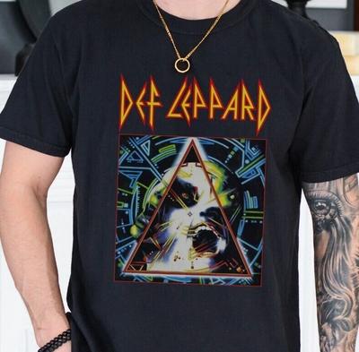 T-shirt Def Leppard Hysteria Rock Band su Nero Vintage Comfort Colors 1717 Tee
