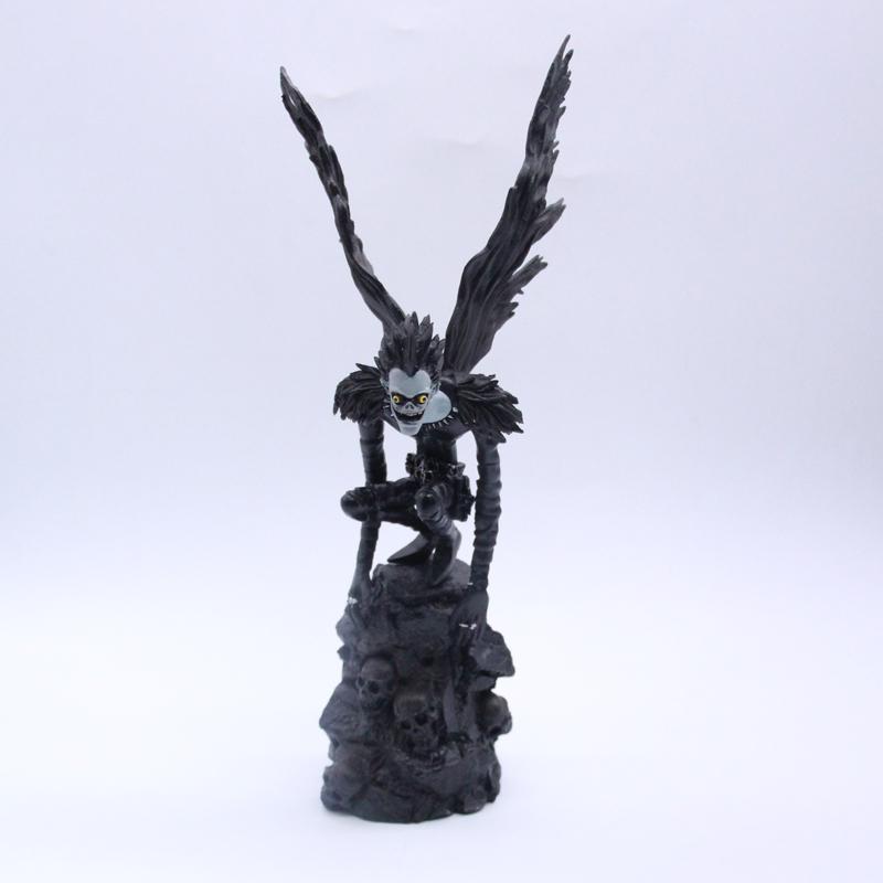 26cm Anime Death Note Official Movie Guide L Killer Ryuuku Ryuk with Skull Base PVC Action Figures Toys