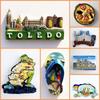 Spain Tourism Souvenirs Fridge Magnets Toledo Castillo De San Servando Valencia Bartolo Apartment Travelling Fridge Stickers