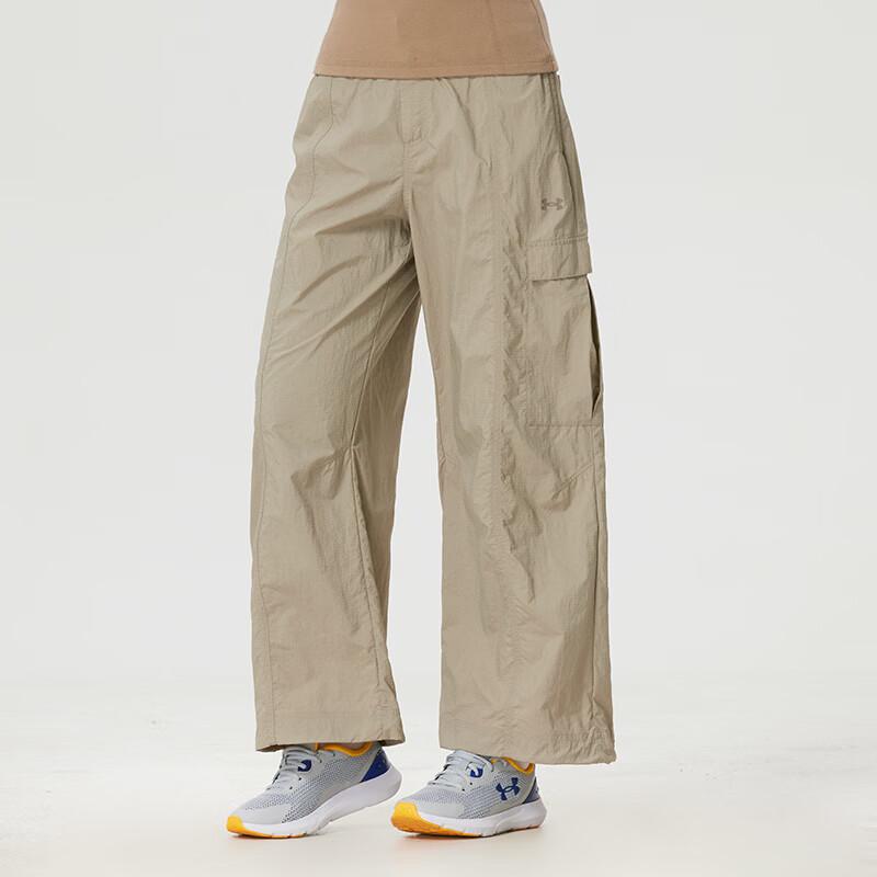 Under Armour Solid Color Loose Breathable Lightweight Sports Cargo Pants Women bottoms 6009700-203