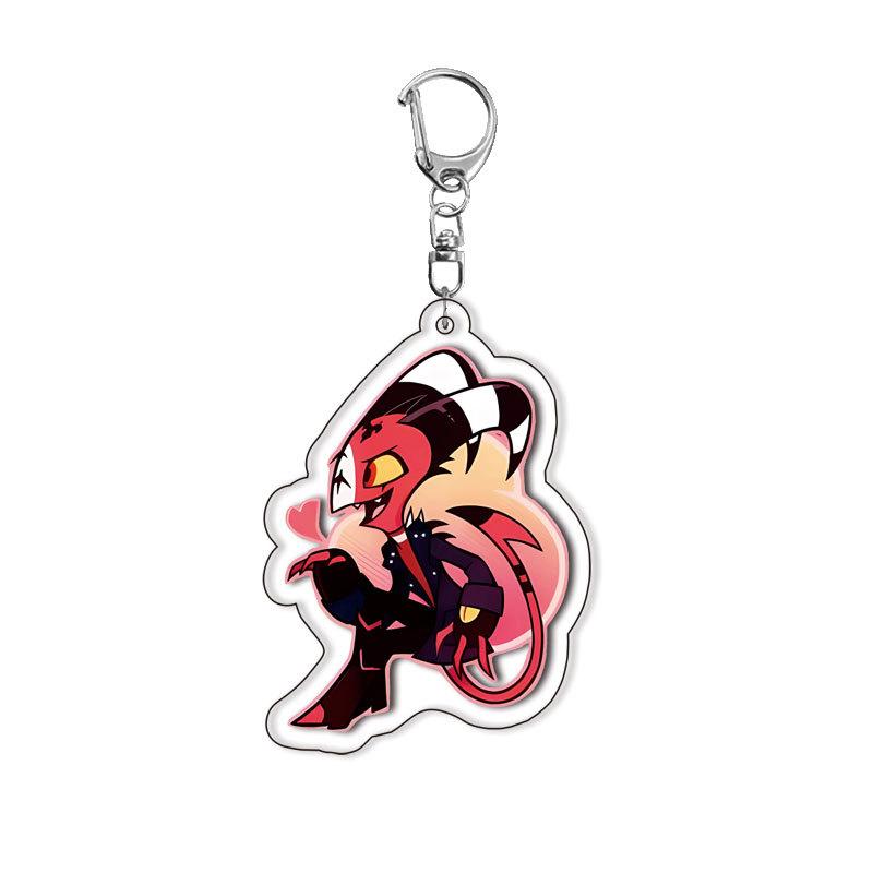 New Anime Figure Acrylic Keychain Model Plate 1pc Alastor Sign Backpack Pendant Key Chain Game Fans Gift Ornaments