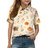 Kids' Halloween Print Shirt Short Sleeve Casual Top for Boys and Girls