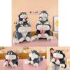 Cat Plush Toy With Bowtie Cartoon Stuffed Animal For Kids Birthday Gift