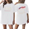Women's Casual Printed Round Neck Pullover Short Sleeve Top
