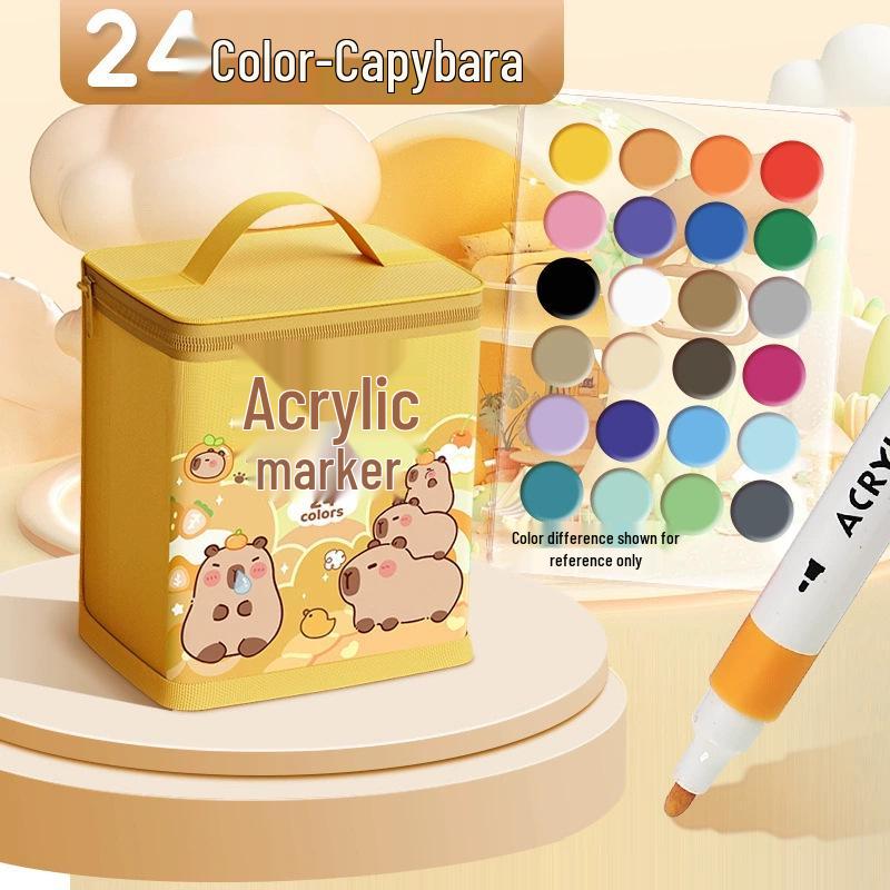 Acrylic Marker - Washable, Non-Bleed, Quick-Drying, Layerable, Waterproof Pen for Art & School.