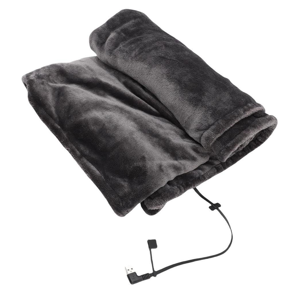 Elektrische Heizdecke USB 3 Heizstufen Korallenfleece Tragbare Beheizte Überwurfdecke Schal Umhang
