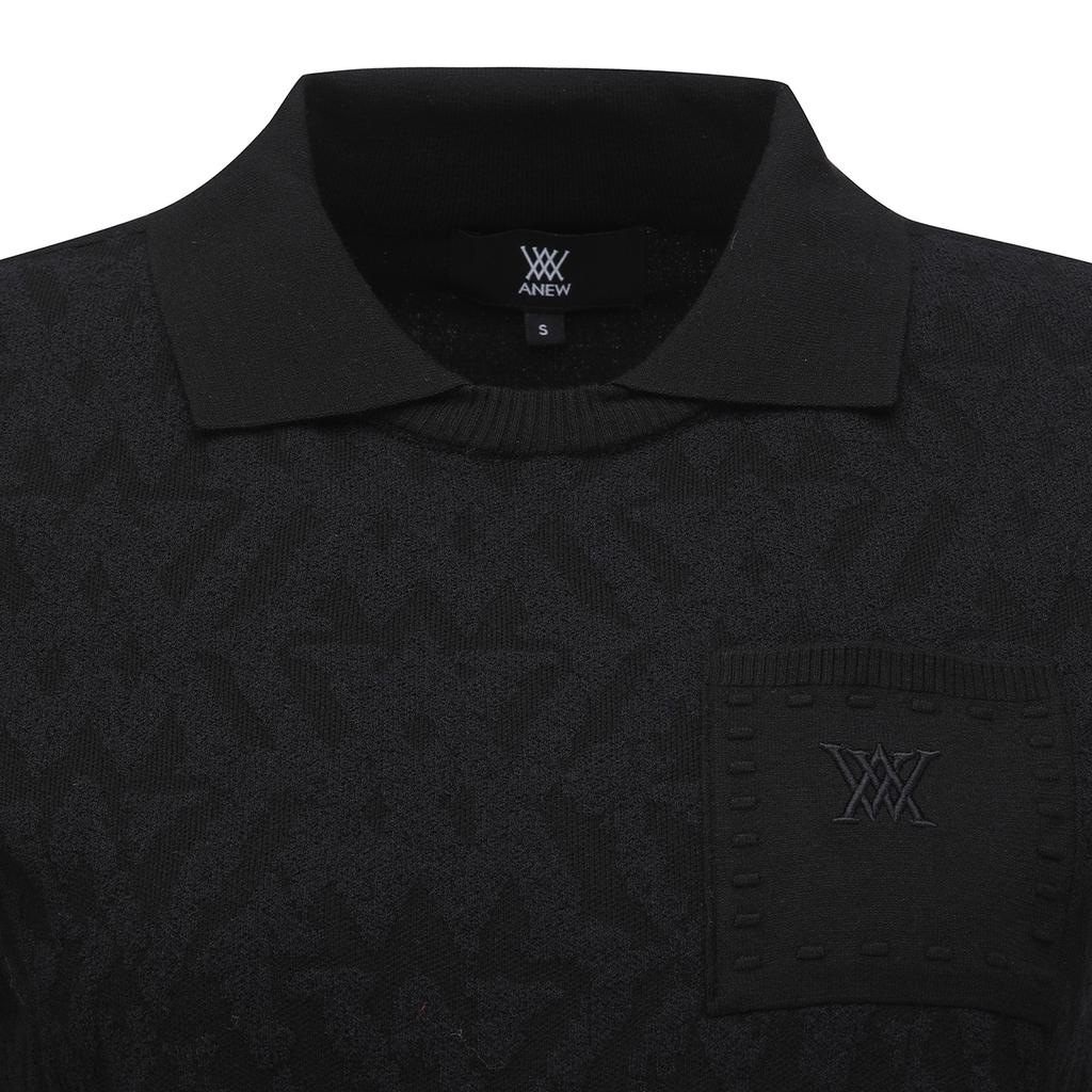 ANEW GOLF Women Fa Logo Pattern Sweater_Bk