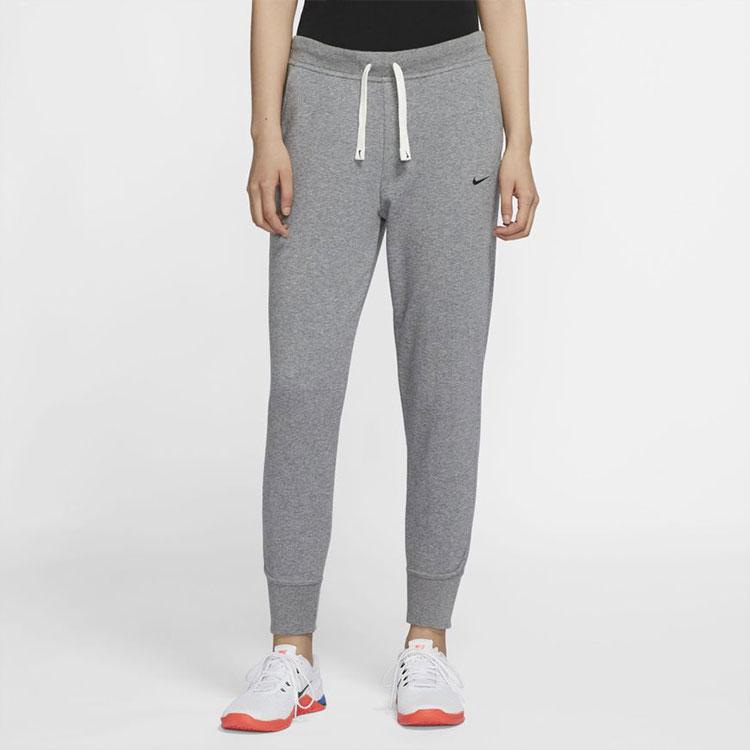 Nike Logo Print Drawstring Mid-Rise Knitted Sports Pants Women bottoms CU5496-091