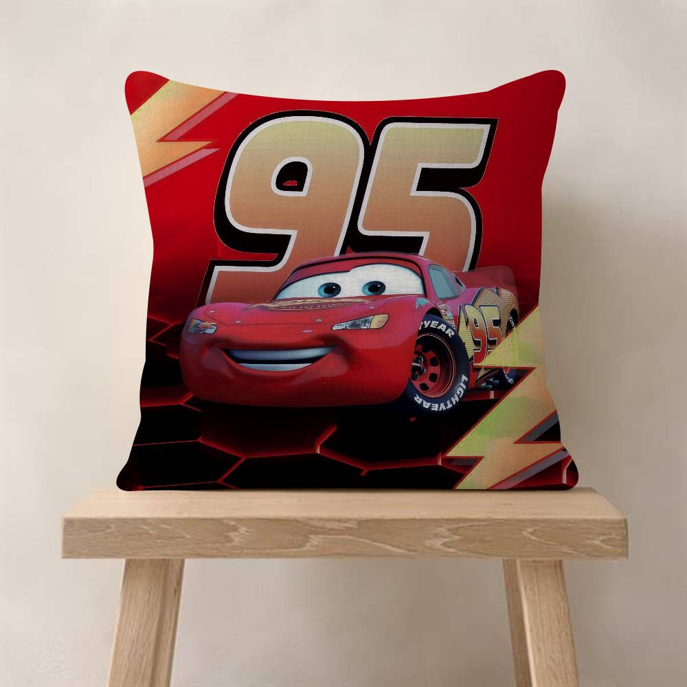Office Cushion Pillowcase Car Cushion Cover45X45CM Lumbar Pillowcase Sofa Pillowcover Movie Classic Lightning Car McQueen