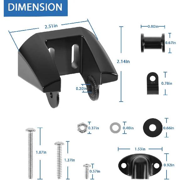K00-00118-01 Transducer Bracket Transom Mount Kit Fits for Garmin XDCR 200/50 kHz Dual Frequency Transducer F/010-10272-00