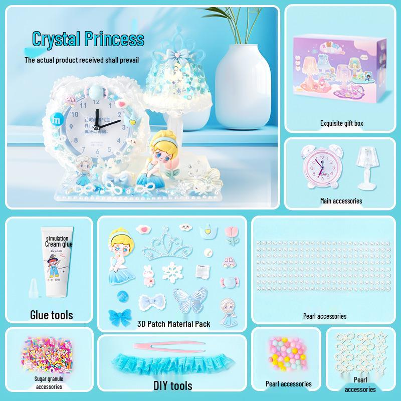 

Набор для DIY ночника с кристаллами ручной работы: Детский образовательный мультфильм подарок для девочек.