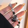 2PCS Cute Halloween Couple Bracelets Pearl Beaded Ghost Pendant Bracelet  Friends