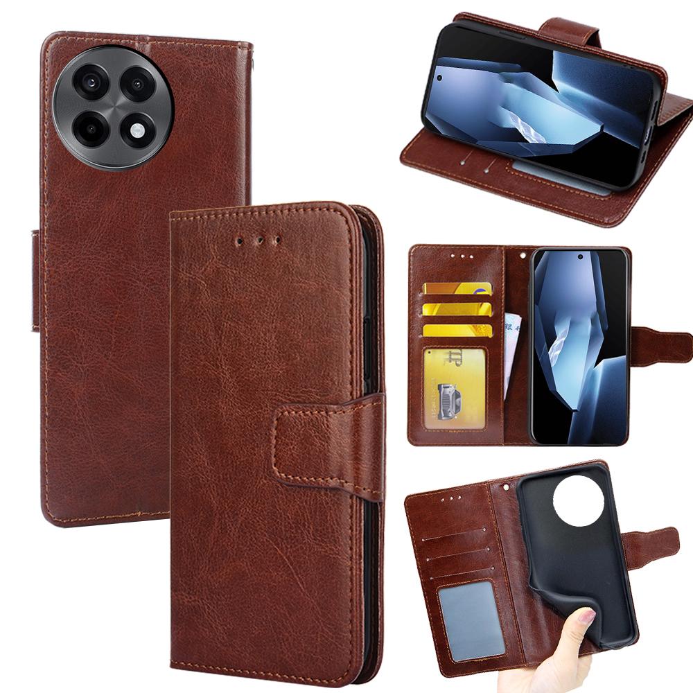 For OnePlus Ace 5 Pro 5G/Ace 5 5G Case Wallet PU Leather+TPU Folding Stand Phone Cover