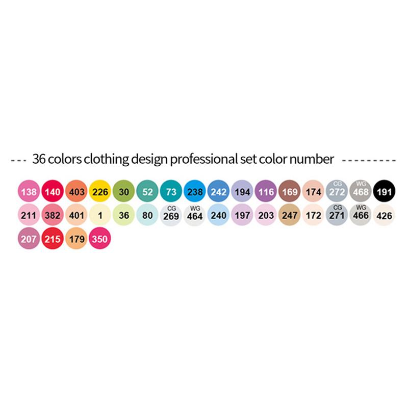 Finecolour EF103 Alcohol Based Art Markers With Bag 12/24/36/48/60/72/240 Colors Oily Soft Double-Headed Marker Pen Professional