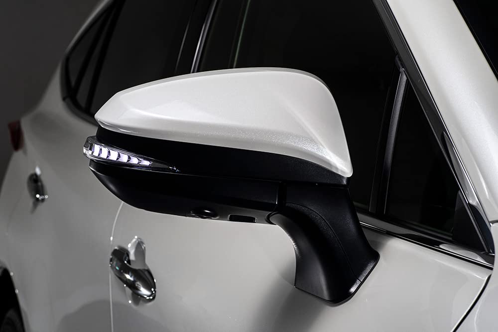 

AVEST Вертикальные зеркала заднего вида со светодиодными повторителями поворота с динамическим светом для Toyota Harrier 80-й серии (Дополнительная лампа/Белый) белый