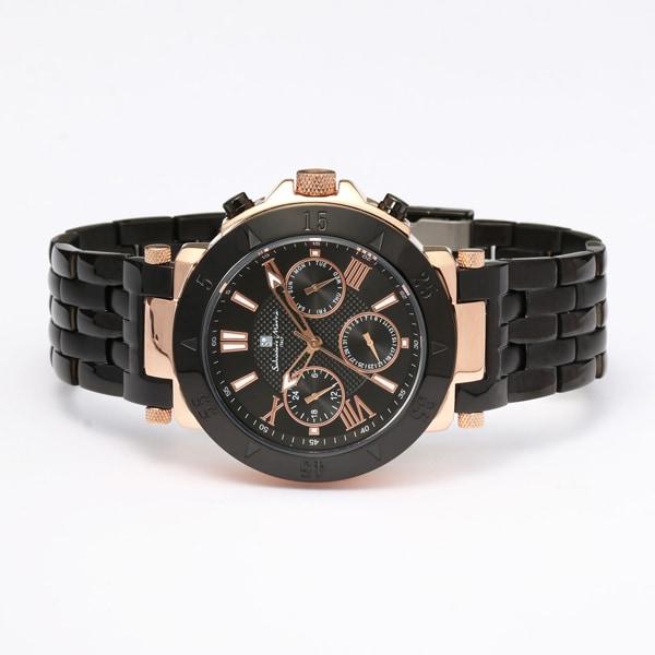 Salvatore Marra Men's Metal Belt Multi Function Watch SM22108-PGBK