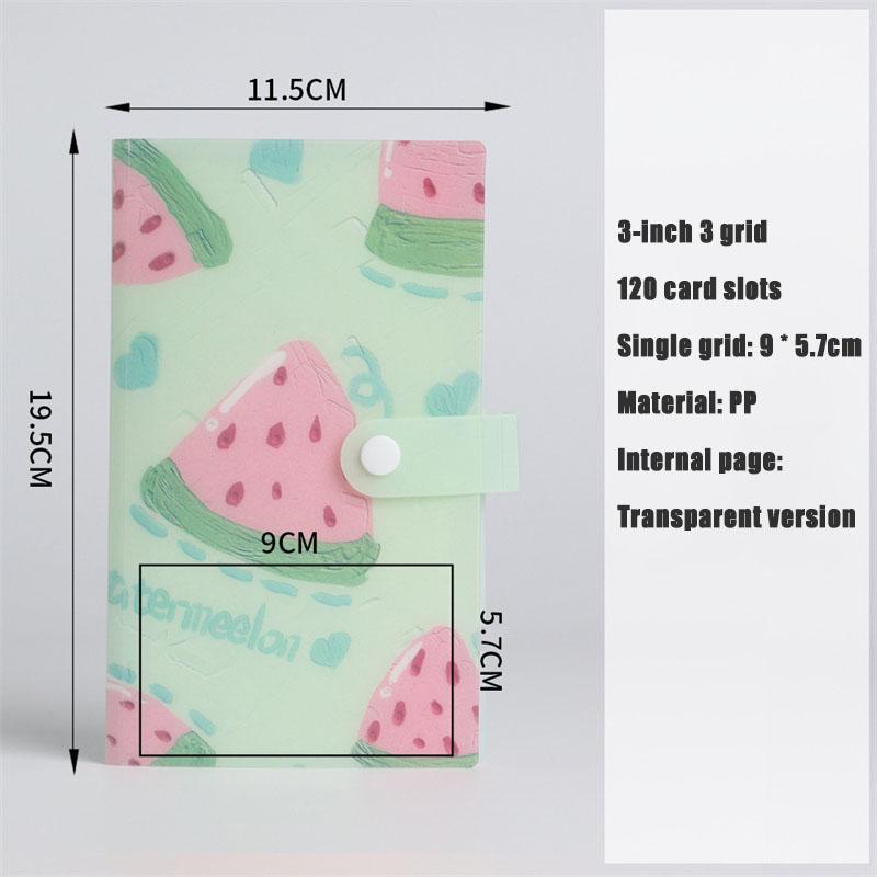 120slots Cute Fruit Design Photocard Binder Album 3 Inch Card Storage Kpop Idol Photo Card Collection Notebook For Fans Gift