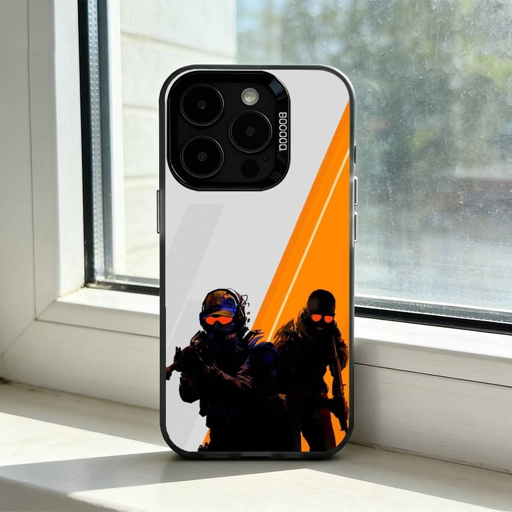 Game CS2 Counter-Strike2 Phone Case For iPhone 17,16,15,14,13,12,11 Plus,Pro Max,XS,Colorful Silver Black Cover