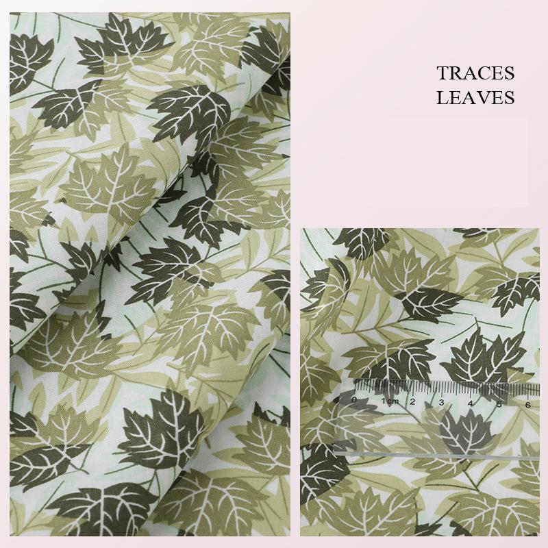 100*145cm High-density Cotton Poplin Plant Flower Printed Fabric For Diy Sewing Dolls Kid Dress Apparel Quilted Bedding Textiles