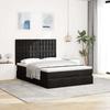 Cadre de lit ottoman - Maison Exclusive - Matelas 140x200 cm - Velours noir - Rangement hydraulique