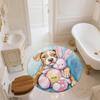 Plush Dog,Round Area Rug,Carpet Rug for Living Room Bedroom Sofa Playroom Decor,Non-slip Floor Mat