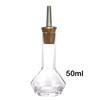 Cocktail Bitters Bottle - Vintage Glass Design with Cork and Stainless Steel Dasher Top -Professional Bar Set Accessory Tool