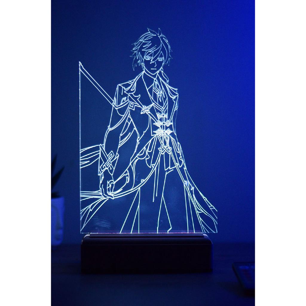 Zhongli Genshin Impact 16 Color Night Light